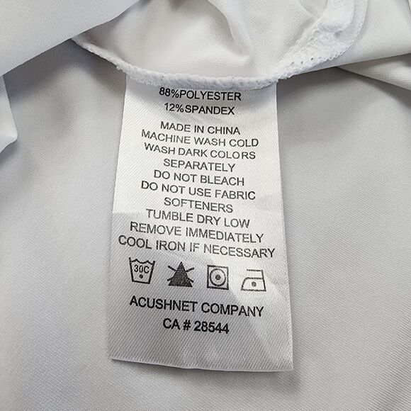 Footjoy Shirt Mens 2XL White Color Striped Polo Performance Golf Glasgow Hills - Picture 16 of 16